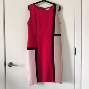 Calvin Klein Color Block Sheath Dress
